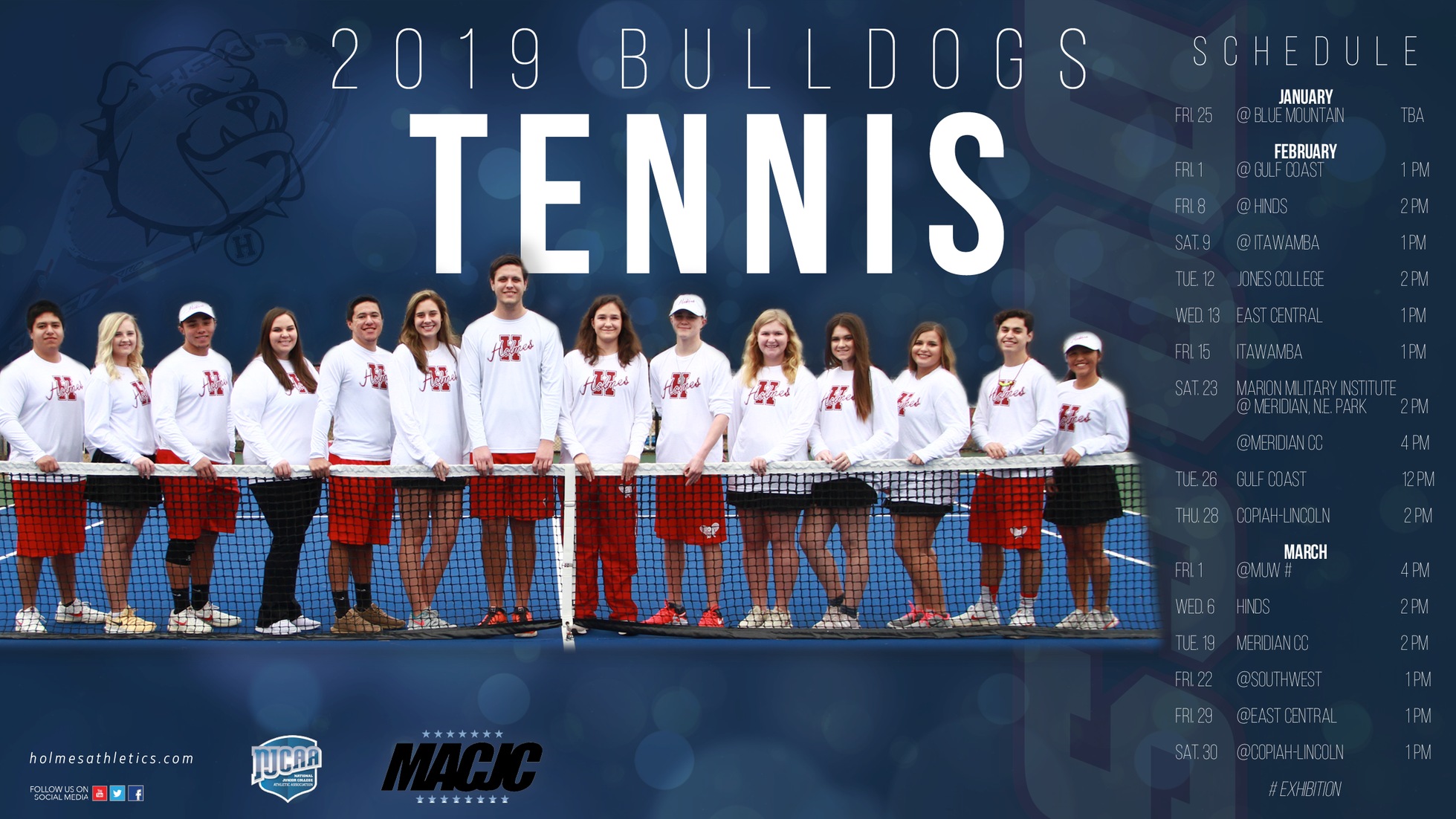 2019 Tennis Schedule