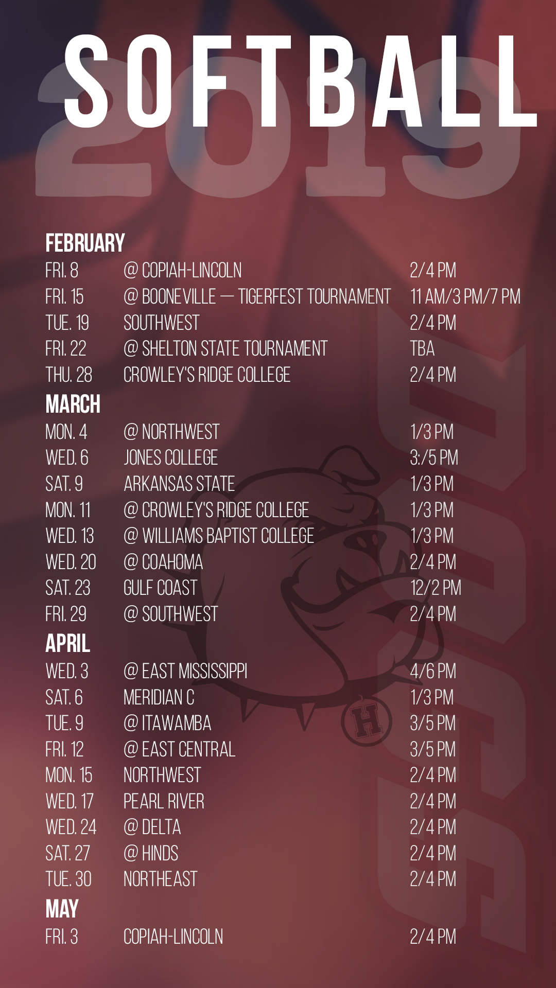 2019 Softball
