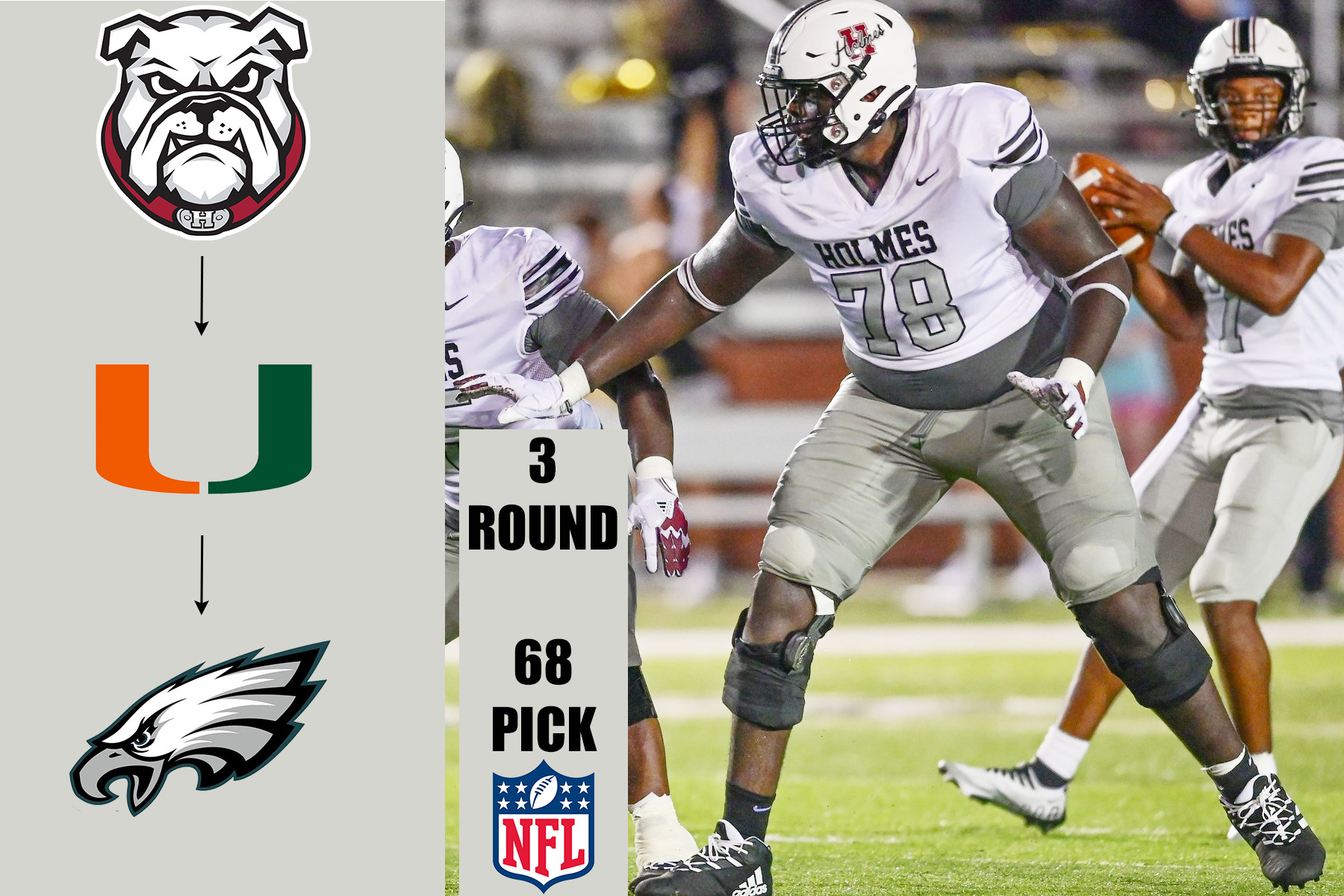 Eagles chose former Holmes standout Markel Bell in third round of the NFL Draft